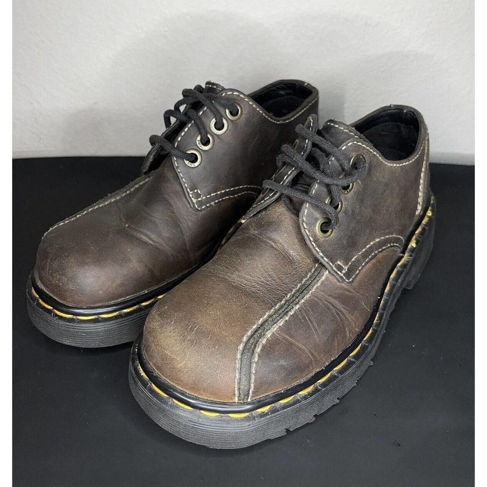 Vintage Doc Dr Marten Men's Brown Leather Shoe Air Cushioned Sole Size 4M / 6W